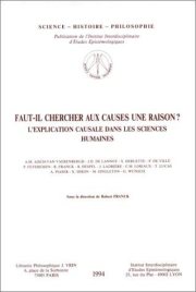 Couverture : Faut-il chercher aux causes une raison?