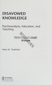 Couverture : Disavowed Knowledge