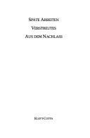Couverture : Sämtliche Werke, 18 Bde. u. 4 Supplement-Bde., Bd.22, Siebzig verweht