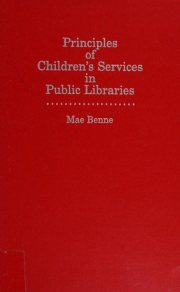 Couverture : Principles of children's services in public libraries