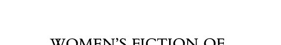 Couverture : Women's fiction of the Second World War