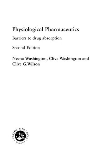 Couverture : Physiological pharmaceutics