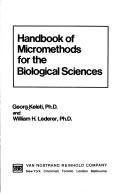Couverture : Handbook of micromethods for the biological sciences