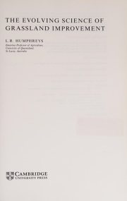 Couverture : The evolving science of grasslandimprovement