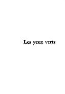 Couverture : Les yeux verts