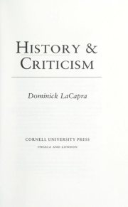 Couverture : History & criticism