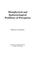 Couverture : Metaphysical and epistemological problems of perception