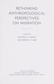 Couverture : Rethinking anthropological perspectives on migration