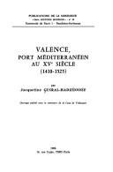 Couverture : Valence, port méditerranéen au XVe siècle