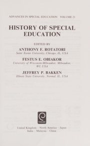Couverture : History of Special Education