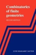 Couverture : Combinatorics of finite geometries