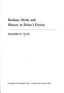 Couverture : Realism, myth, and history in Defoe's fiction