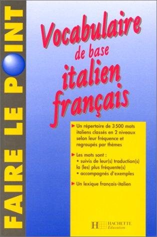 Couverture : Vocabulaire de base italien-français
