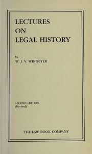 Couverture : Lectures on Legal History