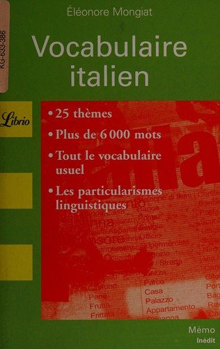 Couverture : Vocabulaire italien