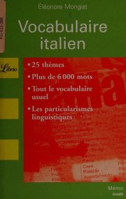 Couverture : Vocabulaire italien