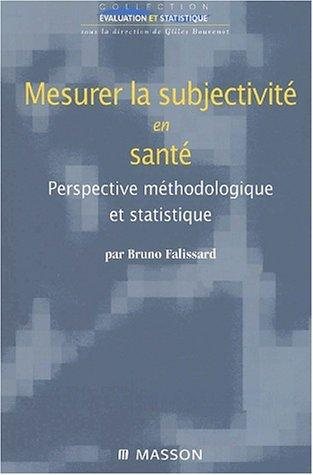 Couverture : Mesurer la subjectivite en sante