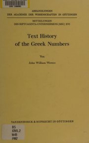 Couverture : Text history of the Greek Numbers