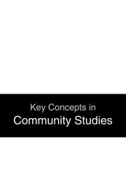 Couverture : Key concepts in community studies