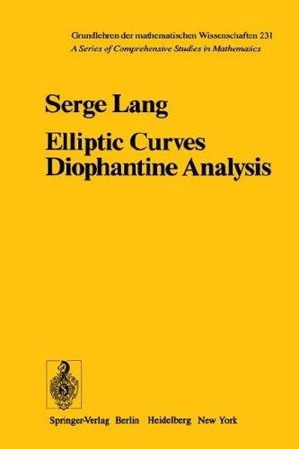 Couverture : Elliptic Curves