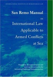 Couverture : San Remo manual on international law applicable to armed conflicts at sea