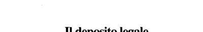 Couverture : Il deposito legale nell'Europa comunitaria =