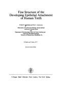 Couverture : Fine structure of the developing epithelial attachment of human teeth