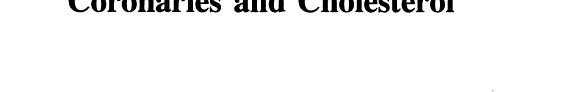 Couverture : Coronaries and Cholesterol