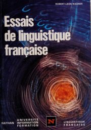 Couverture : Essais de linguistique française
