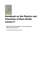 Couverture : Handbook on the physics and chemistry of rare earths
