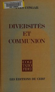 Couverture : Diversités et communion