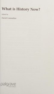 Couverture : What is history now?