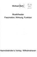 Couverture : Musiktheater