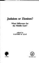 Couverture : Judaism or Zionism?