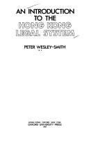 Couverture : An introduction to the Hong Kong legal system