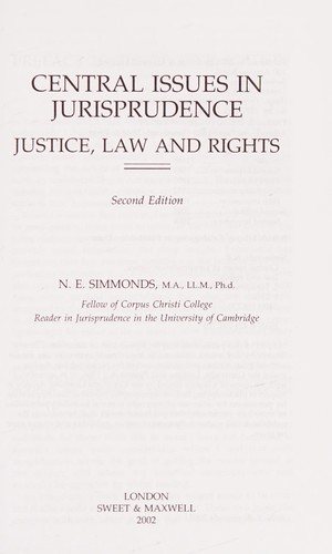 Couverture : Central issues in jurisprudence
