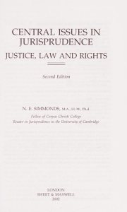 Couverture : Central issues in jurisprudence
