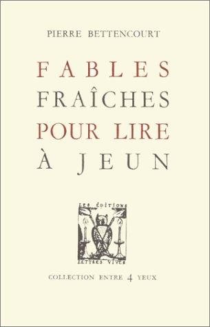 Couverture : Fables fraîches pour lire à jeun