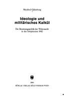 Couverture : Ideologie und militärisches Kalkül