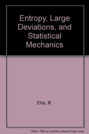 Couverture : Entropy, Large Deviations, and Statistical Mechanics