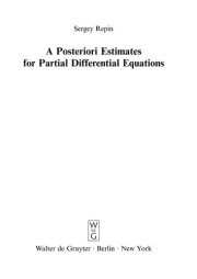 Couverture : A posteriori estimates for partial differential equations