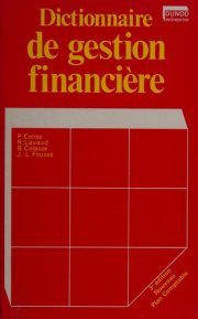 Couverture : Dictionnaire de gestion financière