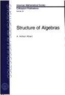 Couverture : Structure of Algebras (Colloquium Publications (Amer Mathematical Soc))
