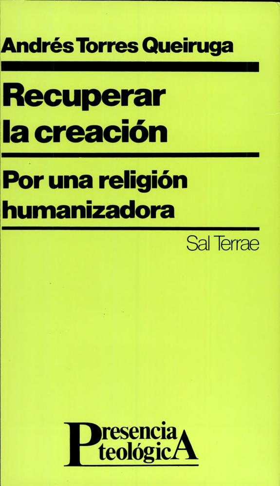 Couverture : Recuperar la creación