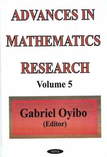 Couverture : Advances in Mathematics Research