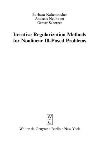 Couverture : Iterative regularization methods for nonlinear ill-posed problems