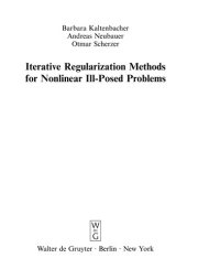 Couverture : Iterative regularization methods for nonlinear ill-posed problems