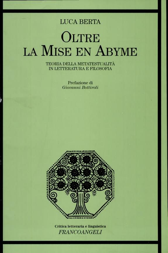 Couverture : Oltre la mise en abyme