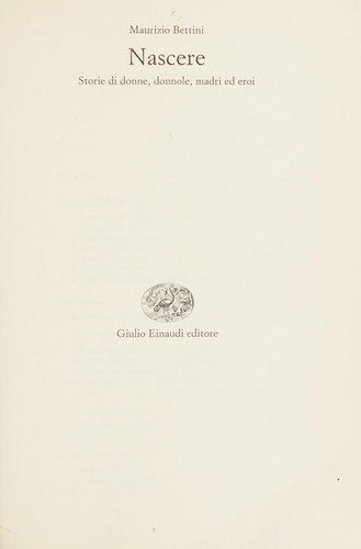 Couverture : Nascere