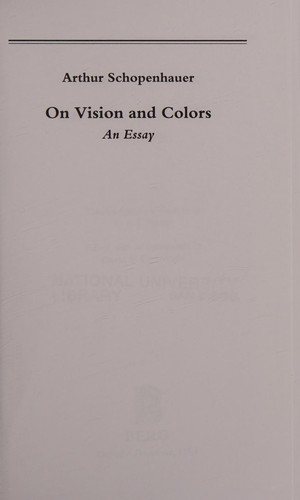 Couverture : On vision and colors